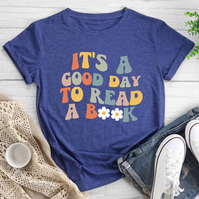 T-shirt col rond C'est une bonne journée pour lire un livre