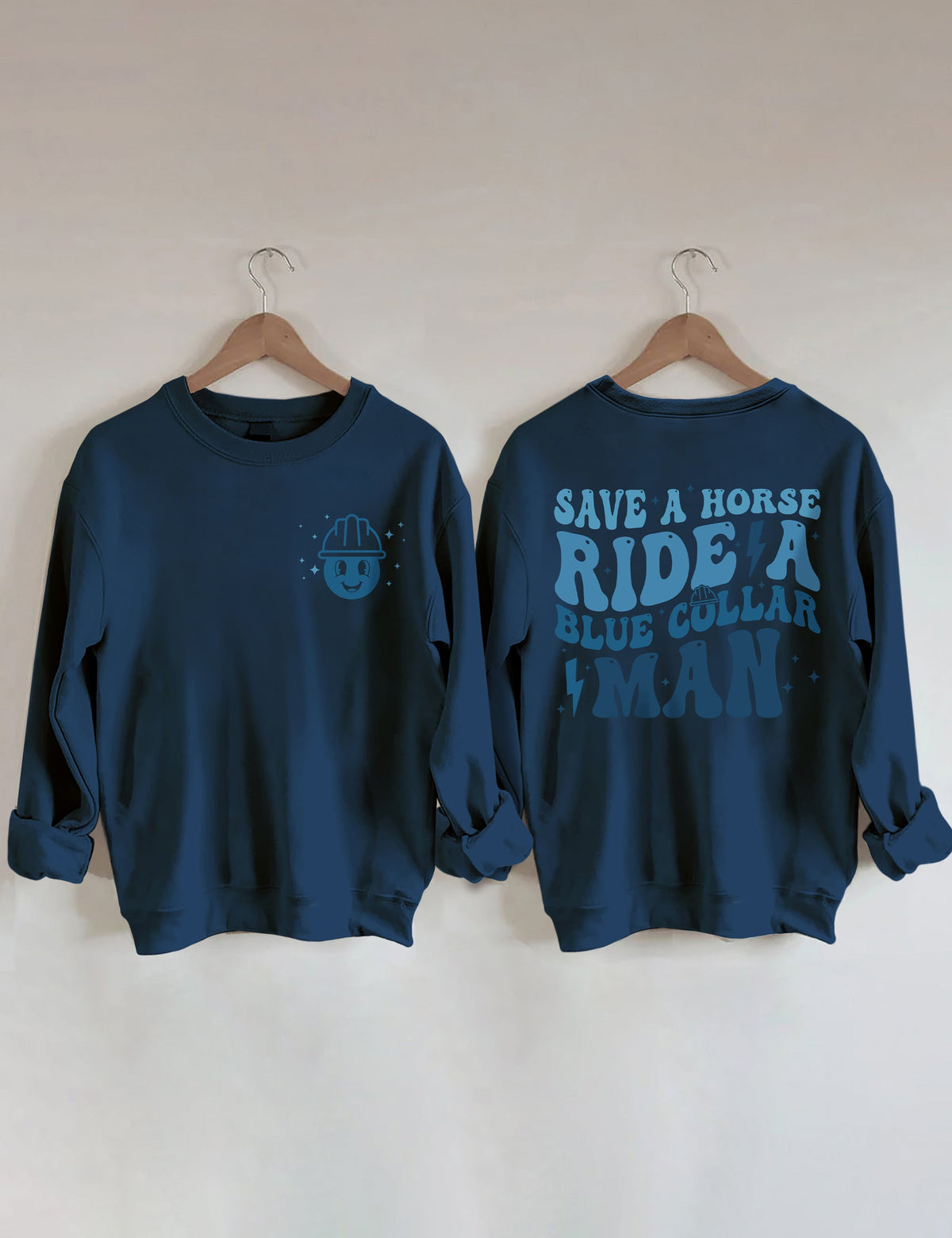 Save A Horse Ride A Blue Collar Herren-Sweatshirt