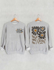 Sweatshirt mit Boho-Wildblumen-Print