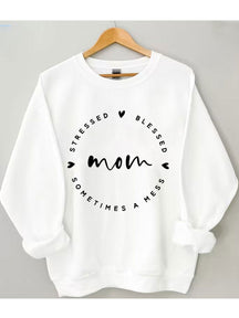 Mama gestresst, gesegnet, manchmal ein Chaos-Sweatshirt