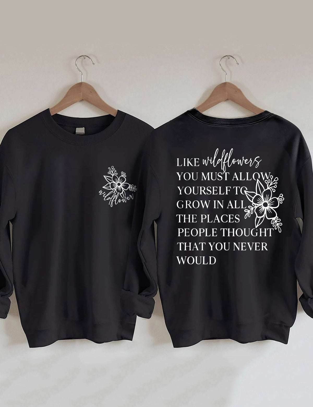 Sweat-shirt J'aime les fleurs sauvages