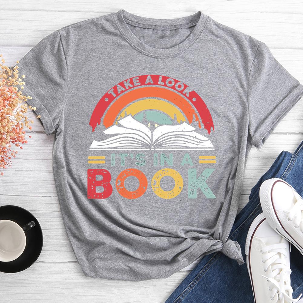 Take A Look It's In A Book Reading Round Neck T-shirt