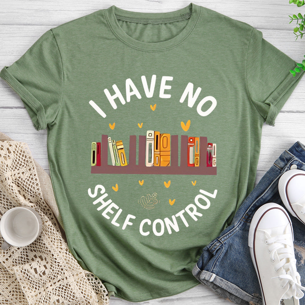 Rainbow Book I Have No Shelf Control T-shirt col rond