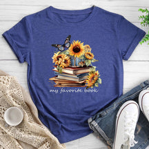 My Favorite Book Round Neck T-shirt