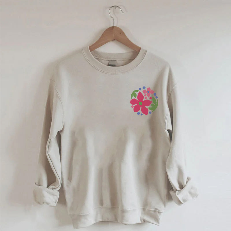 Trouver mon propre chemin Fleurs Sweatshirt