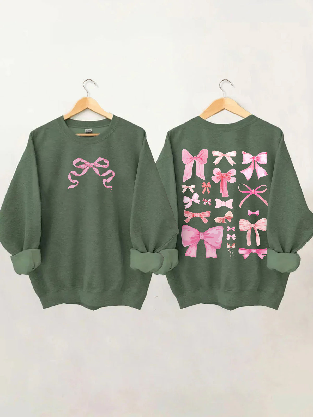 Sweat-shirt mignon avec nœud rose