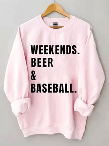 Wochenenden Bier Baseball Sweatshirt