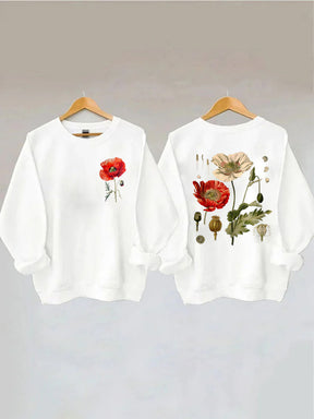 Sweat-shirt coquelicot vintage