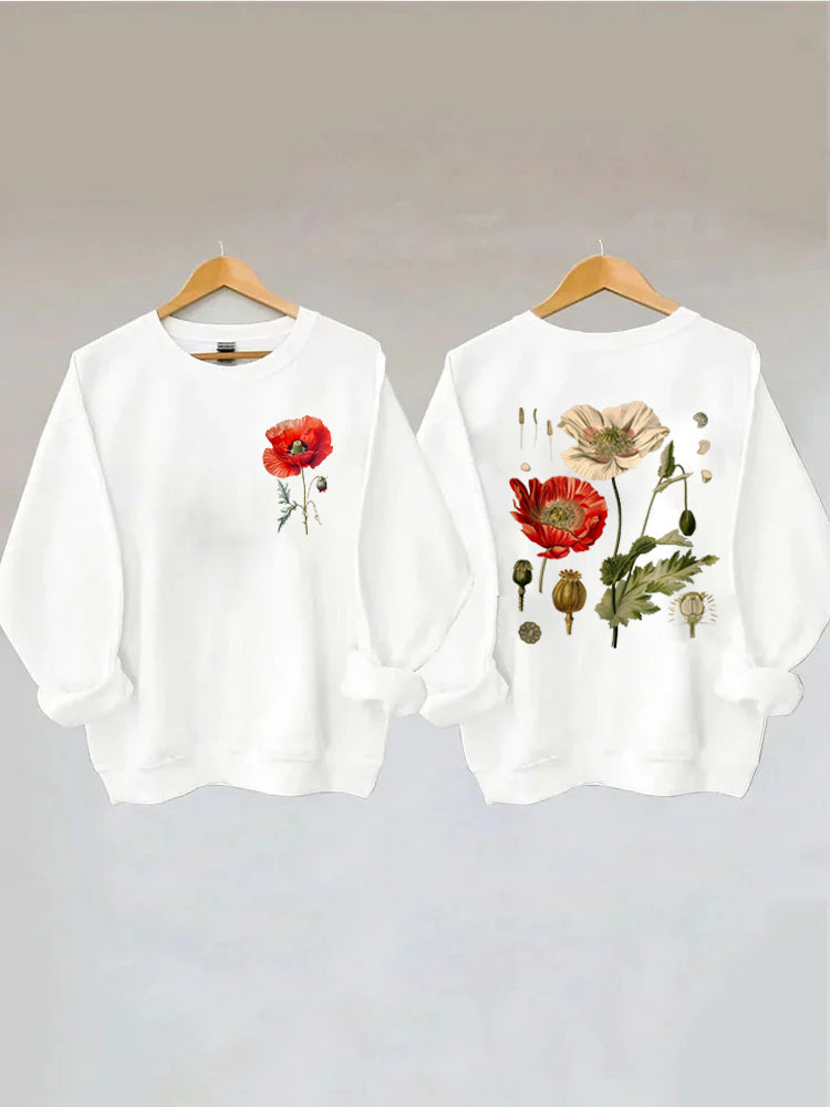 Vintage Mohn-Sweatshirt