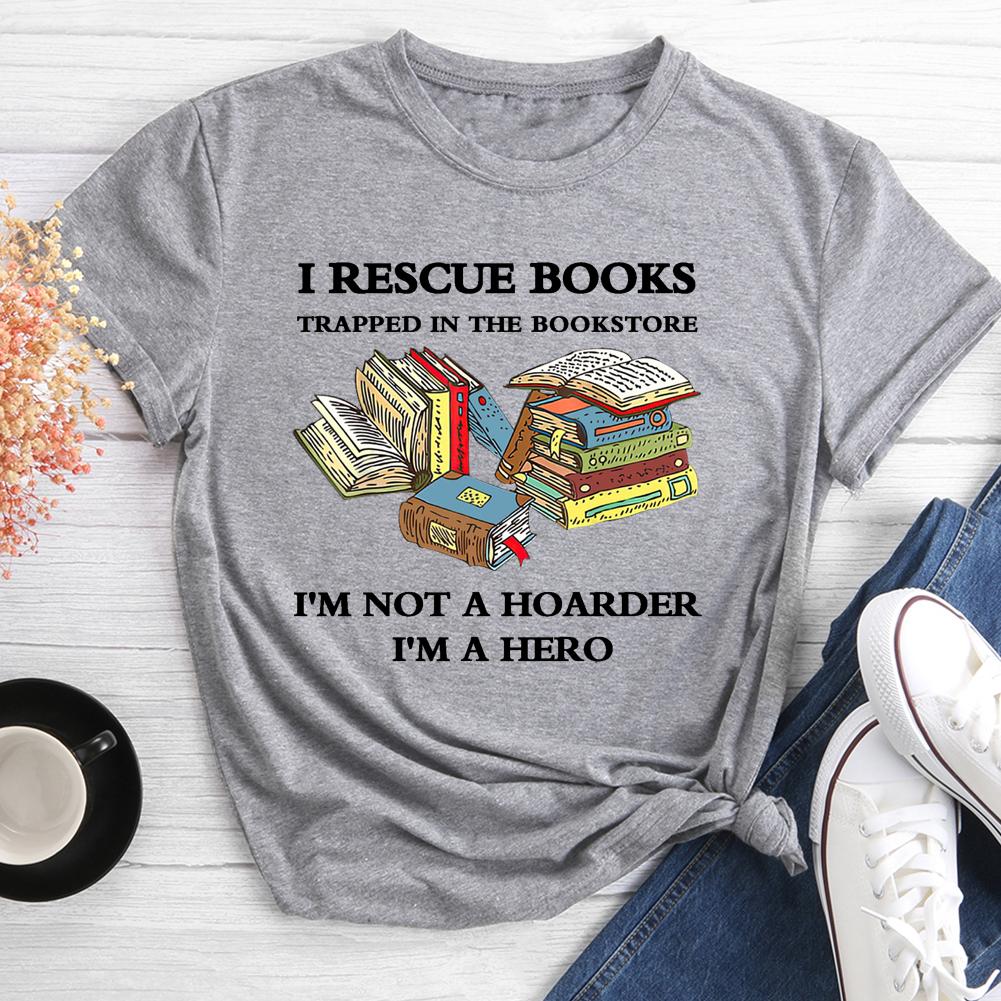 T-shirt Je sauve des livres piégés dans la librairie