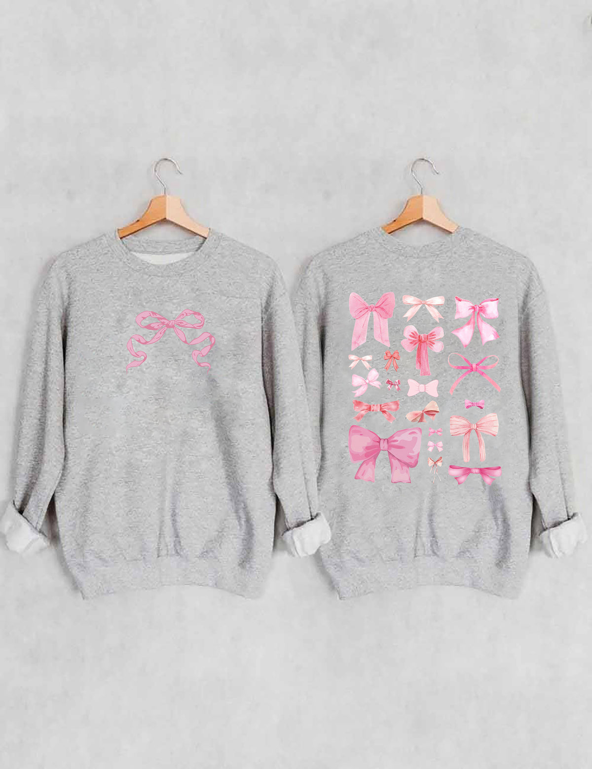 Sweat-shirt mignon avec nœud rose