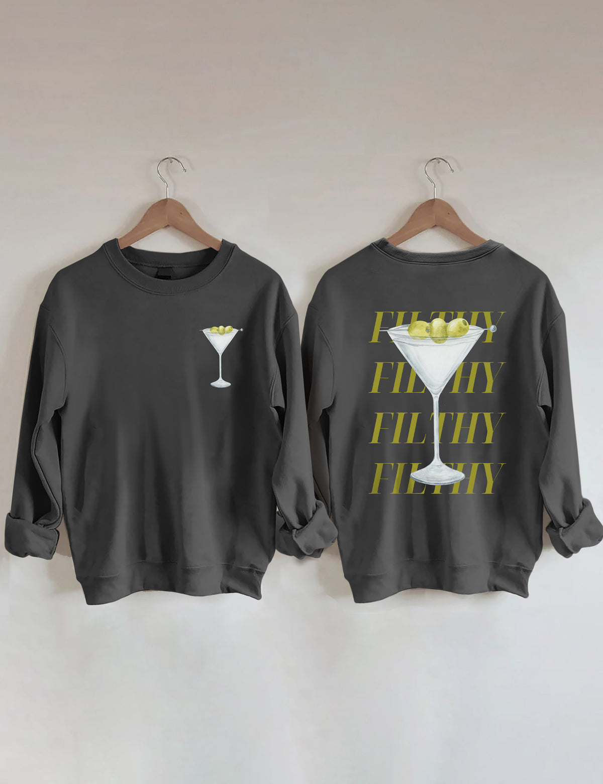 Schmutziges Martini-Sweatshirt