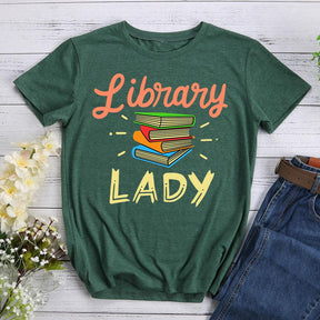 Bibliothèque Lady Book Lovers T-shirt col rond