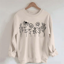 Wildblumen Botanisches Sweatshirt