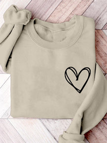 Sweatshirt mit Aufdruck „Valentine Heart“ zum Valentinstag