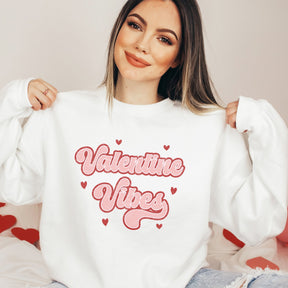 Valentine Vibes Valentines Graphic Sweatshirt