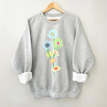 Gänseblümchen-Blumen-Sweatshirt